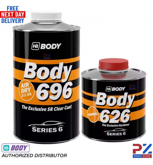 HB BODY 696 AIR DRY CLEAR HS SR 2:1 CLEARCOAT WITH 626 NORMAL HARDENER -1.5L KIT